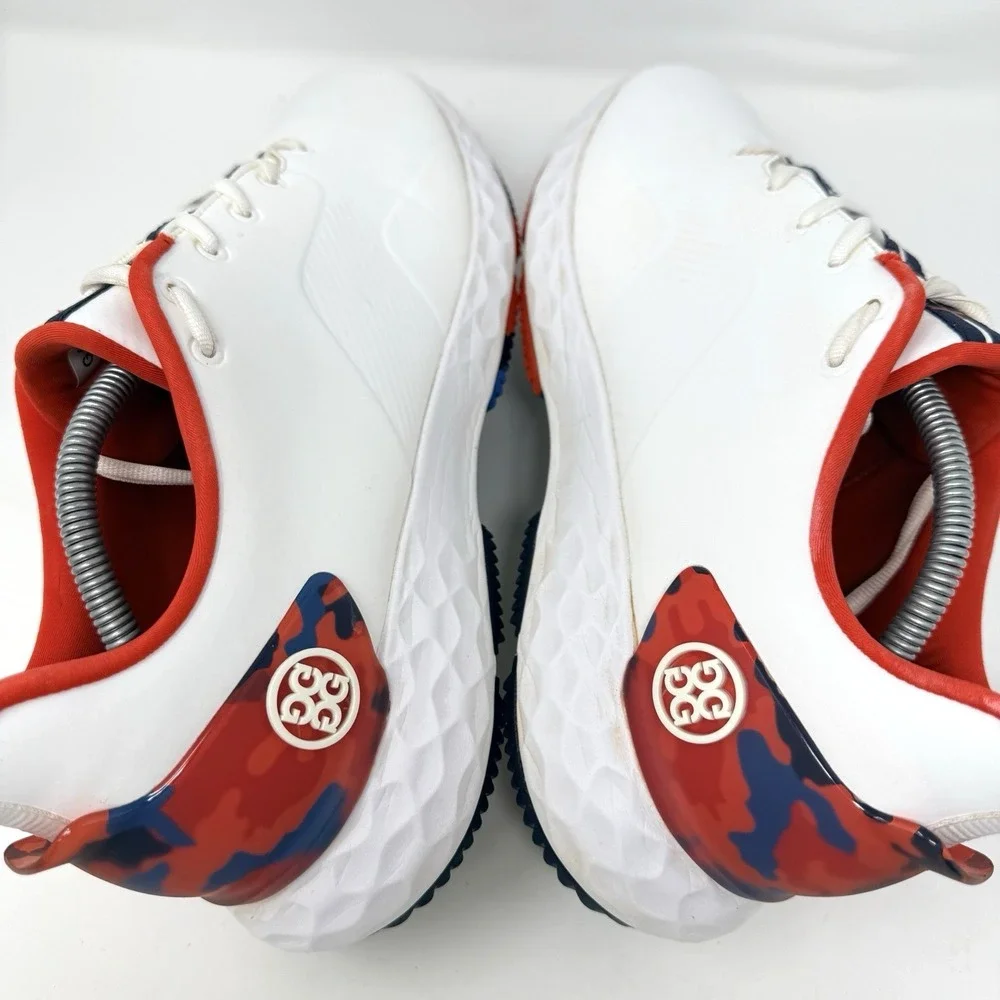 G/Fore MG4+ Golf Shoes Mens 11.5 White Poppy Camo‎ Accent Waterproof G4MA23EF27